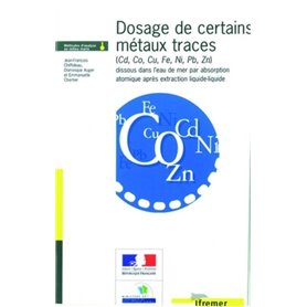 Dosage de certains métaux traces (cd, co, cu, fe, ni, pb, zn) dissous dans l'eau de mer par absorption atomique après extraction