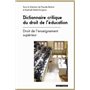 Dictionnaire critique du droit de l'éducation