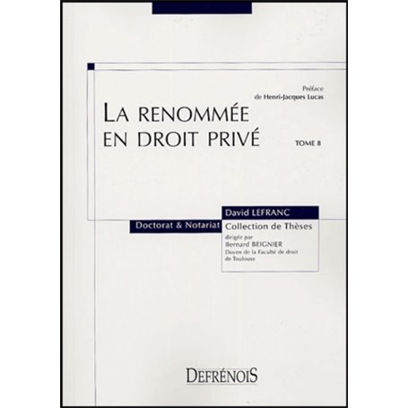 la renommée en droit privé