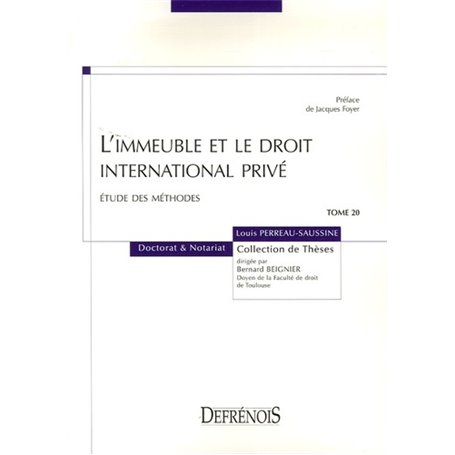 L'IMMEUBLE ET LE DROIT INTERNATIONAL PRIVÉ