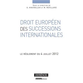 DROIT EUROPÉEN DES SUCCESSIONS INTERNATIONALES