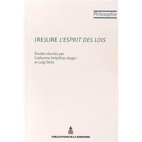 (Re)lire L'esprit des lois