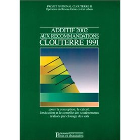 Additif 2002 aux recommandations Clouterre 1991