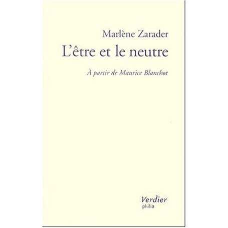 L'être et le neutre