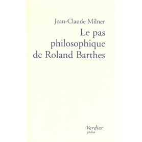 Le pas philosophique de Roland Barthes