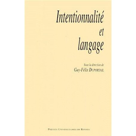 INTENTIONALITE ET LANGAGE