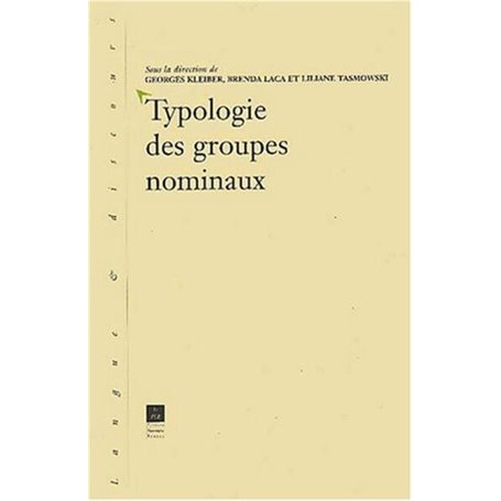 TYPOLOGIE DES GROUPES NOMINAUX