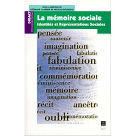 MEMOIRE SOCIALE REPRESENTATIONS ET IDENTITES