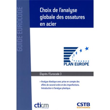 Choix de l'analyse globale des ossatures en acier