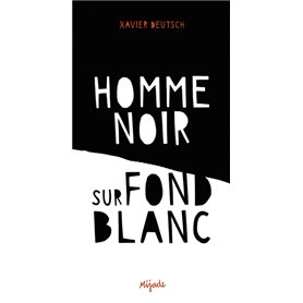 Homme noir sur fond blanc