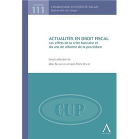 ACTUALITÉS EN DROIT FISCAL - LES EFFETS DE LA CRISE BANCAIRE ET DIX ANS DE RÉFOR