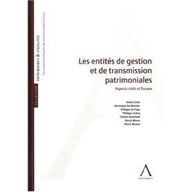 les entités de gestion et de transmission patrimoniales. aspects civils et fisca