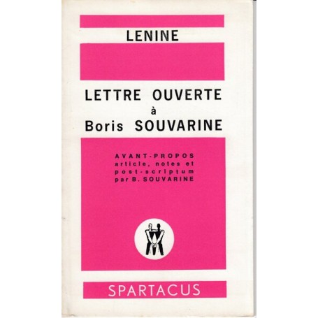 Lettre ouverte à Boris Souvarine