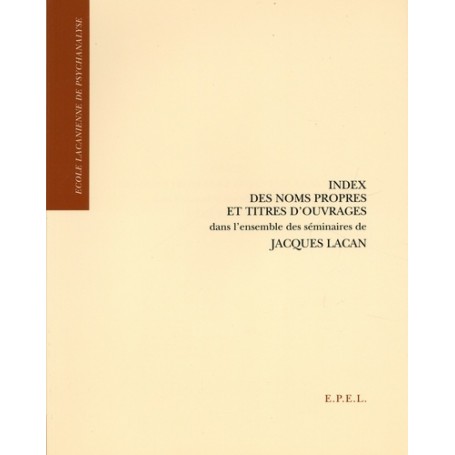 INDEX DES NOMS PROPRES ET TITRES D'OUVRAGES