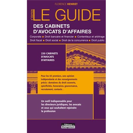 Le guide des cabinets d'avocats d'affaires