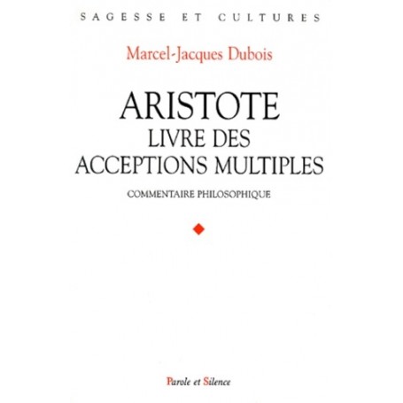 aristote le livre des acceptions multiples