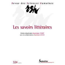 Les savoirs littéraires