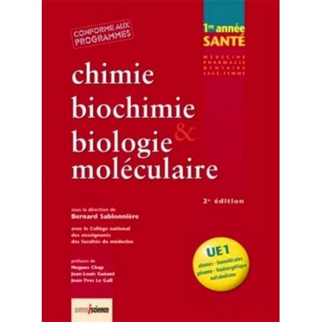 Chimie, biochimie et biologie moléculaire