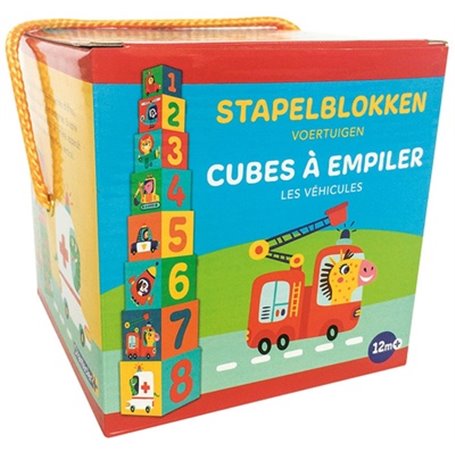 Cubes à empiler - Les véhicules (+ 12 m)