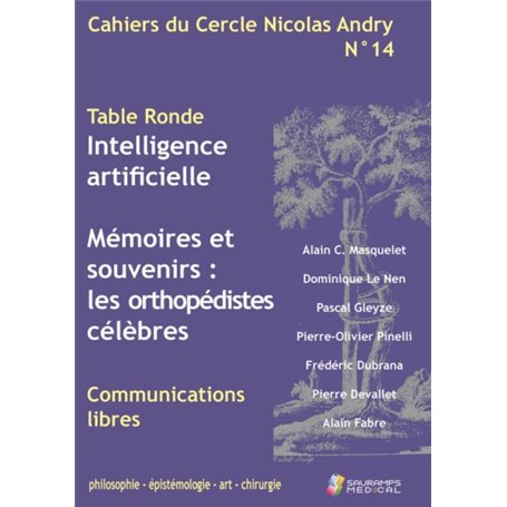 CAHIERS DU CERCLE NICOLAS ANDRY N 14