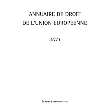 ANNUAIRE DE DROIT DE L'UNION EUROPÉENNE 2011