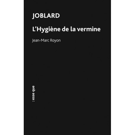 Joblard l'hygiène de la vermine