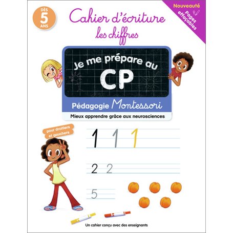 Je me prépare au CP - Cahier d'écriture : les chiffres