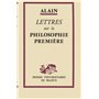 Lettres sur la philosophie première