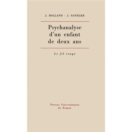 Psychanalyse d'un enfant de deux ans