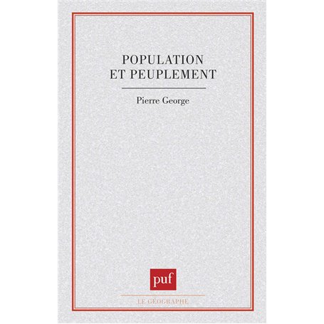 Population et peuplement