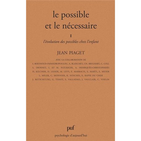 Le possible et le nécessaire - tome 1