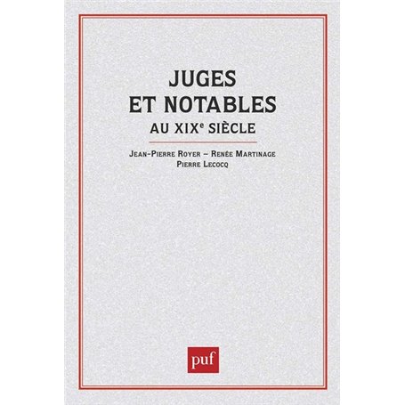 Juges et notables au XIXe siècle