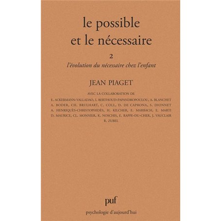 Le possible et le nécessaire - tome 2