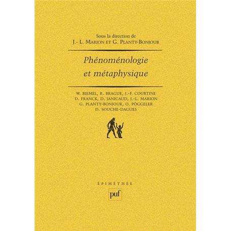 Phénoménologie et métaphysique