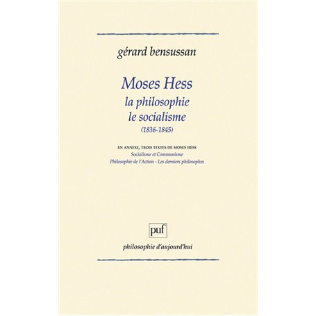 Moses Hess philosophie socialisme