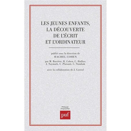 Jeunes enfants découv.écrit & ordin.