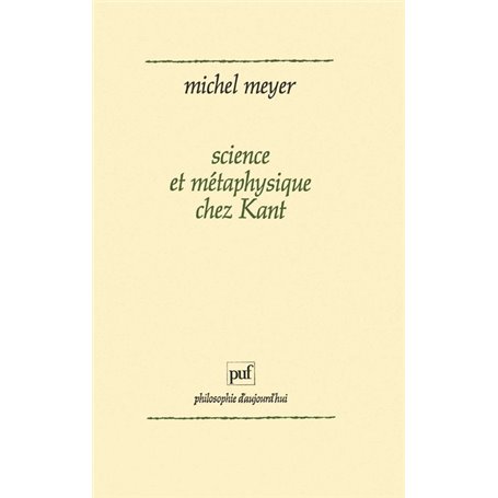 Science et métaphysique chez Kant