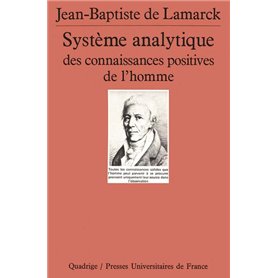 Système analytique des connaissances positives de l'homme