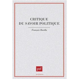 Critique du savoir politique