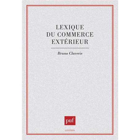 Lexique du commerce extérieur