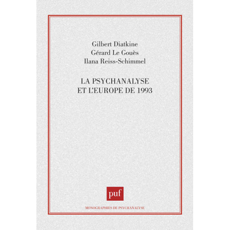 La psychanalyse et l'Europe de 1993