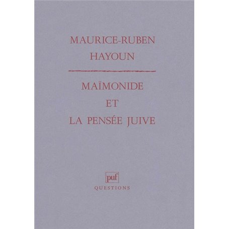 Maïmonide et la pensée juive