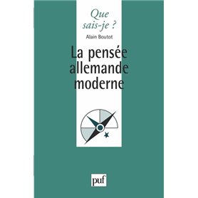 La pensée allemande moderne