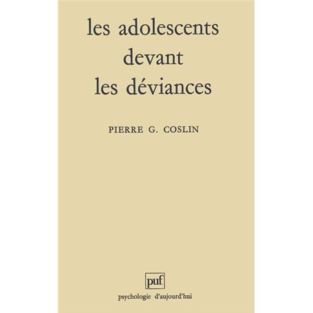 Les adolescents devant les déviances