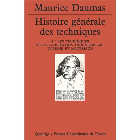 Histoire générale des techniques. Tome 4