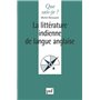 La littérature indienne de langue anglaise