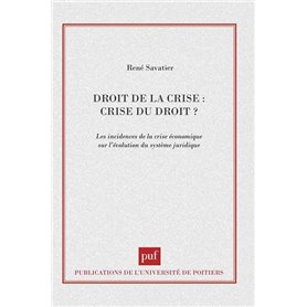 Droit de la crise, crise du droit