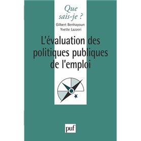 L'évaluation des politiques publiques de l'emploi