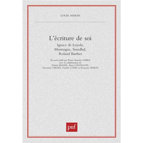 L'écriture de soi