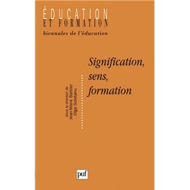 Signification, sens, formation